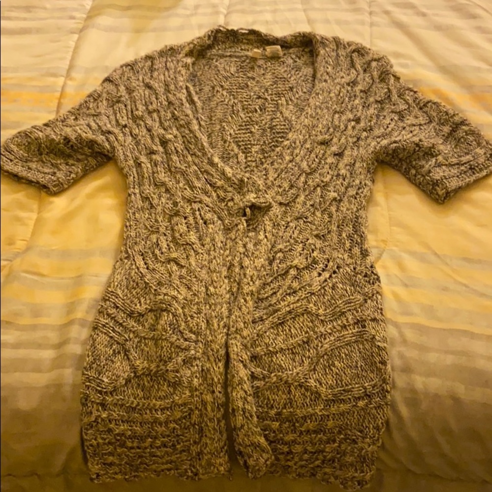 Moth short sleeve knit sweater